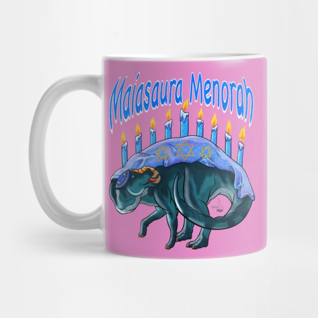 TWD Holidinos: Maiasaura Menorah (Text) by tygerwolfe